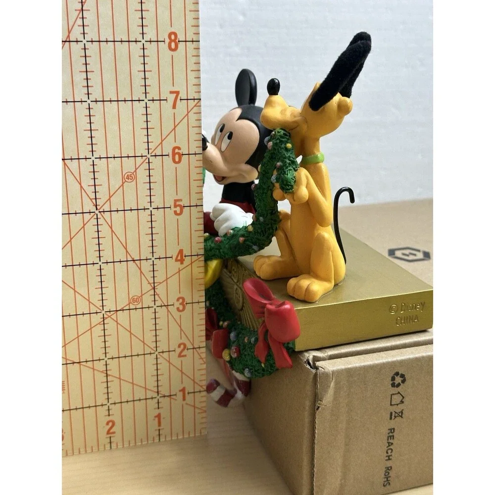 Disney Mickey Mouse & Pluto Garland Christmas Stocking Holder Hanger Vintage